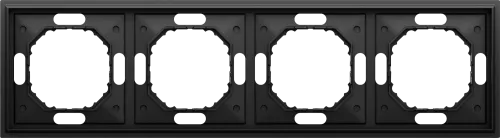 Рамка Podium 4-я, цвет черный графит, серия S08 Donel