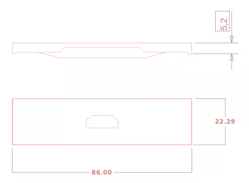 Лицевая панель для розетки HDMI 1 модуль, серый