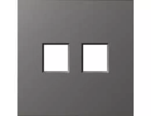 Накладка на 2 выхода для розеток RJ11, RJ45 и TV/SAT, цвет матовый титан, серия S08 Donel