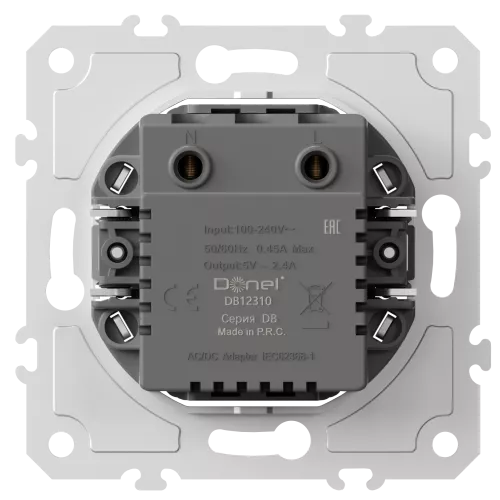 Механизм USB-зарядки типа A+С, 12 Вт для серий A07/S08, Donel