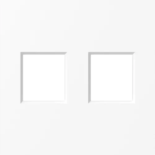 Накладка на 2 выхода для розеток RJ11, RJ45 и TV/SAT, цвет глянцевый белый, серия A07 Donel