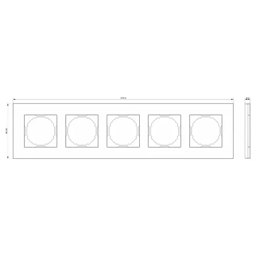 Рамка Natural 5-я, цвет алюминий чёрный, серия A07 Donel