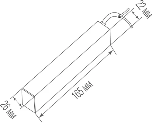 Блок питания для светильников Light Wave, DC48В 100Вт 2.1А IP20, размер 170х26х22мм