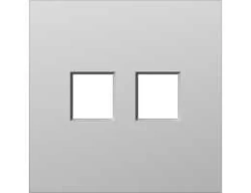 Накладка на 2 выхода для розеток RJ11, RJ45 и TV/SAT, цвет сталь, серия S08 Donel