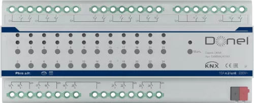 KNX многофункциональный актуатор 24-х канальный 10A