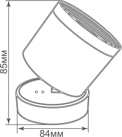 Светильник накладной поворотный под LED-лампу с цоколем GX53 D84xH85мм IP20, белый, без лампы