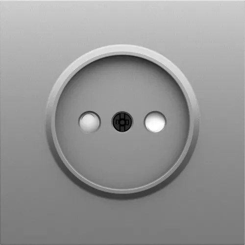 Накладка для розетки Schuko без заземления, со шторками, цвет графит серый, серия S08 Donel