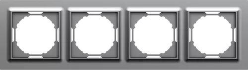 Рамка Wave 4-я, цвет матовый серый, серия A07 Donel