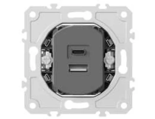 Механизм USB-зарядки типа A+С, 20 Вт для серий A07/S08, Donel