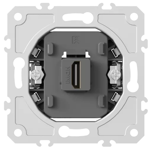 Механизм розетки HDMI 2.0a, разъём типа A 180°, 4K Full HD, 60 Hz 3D, HDR, цвет черный для серий A07/S08, Donel