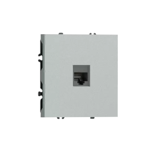 Розетка RJ45 cat.5, компьютерная на 1 выход, цвет графит серый, серия S08 Donel