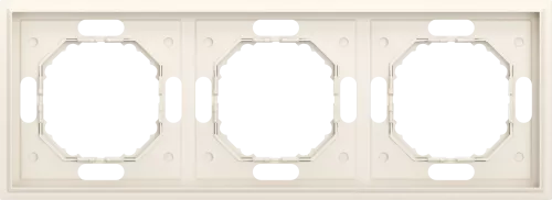 Рамка Podium 3-я, цвет матовый кремовый, серия S08 Donel