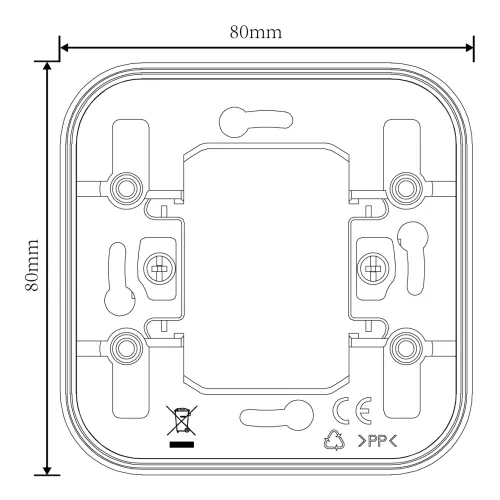 Адаптер для скрытой установки IP55, цвет антрацит, серия W55 Donel