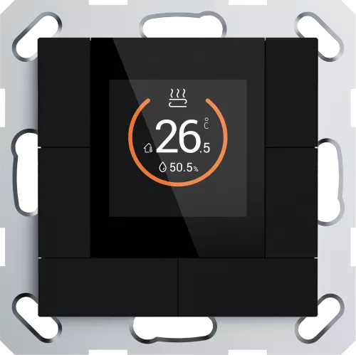 KNX многофункциональный термостат 55х55мм, цвет черный