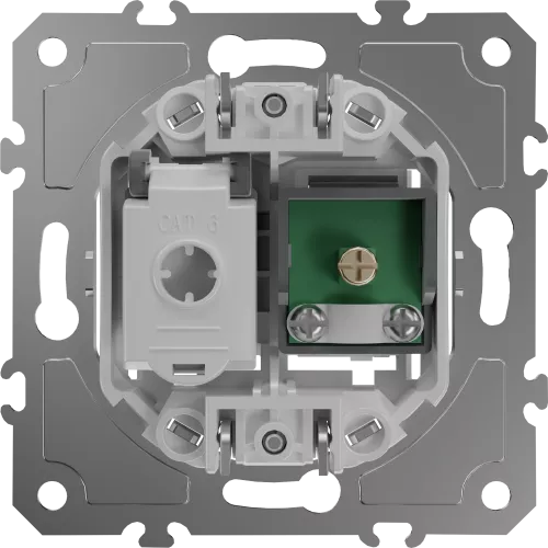 Механизм розетки RJ45/TV cat.6,ClassE-8/0-2400 МГц, серия D16