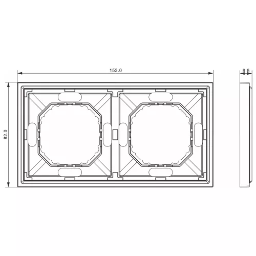Рамка Podium 2-я, цвет сталь, серия S08 Donel