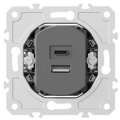 Механизм USB-зарядки типа A+С, 12 Вт для серий A07/S08, Donel