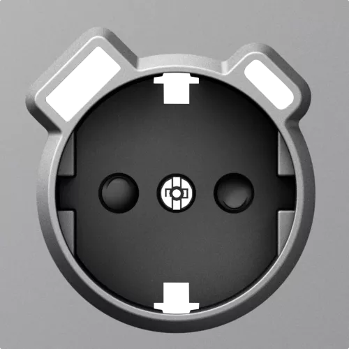 Накладка для розетки Schuko с зарядным устройством USB A+C, со шторками 16A 250В, матовый серый, серия A07