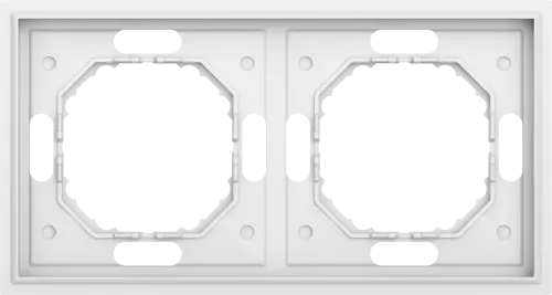 Рамка Podium 2-я, цвет матовый белый, серия S08 Donel