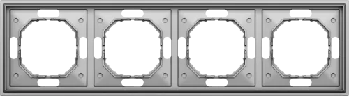 Рамка Podium 4-я, цвет сталь, серия S08 Donel