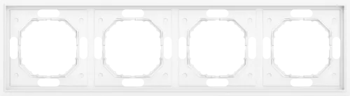 Рамка Podium 4-я, цвет глянцевый белый, серия S08 Donel