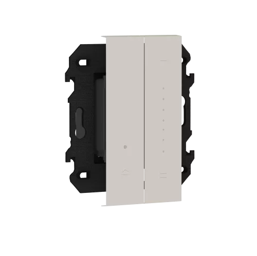 Светорегулятор клавишный 3-х проводный универсальный 100-400W (LED 5-100W) 240V, в сборе с суппортом, цвет песочный матовый