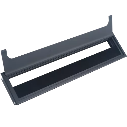 Кабельный вывод для установки в столешницу, размер 350х80 мм, цвет черный