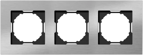 Рамка Natural 3-я, цвет алюминий серебристый, серия A07 Donel