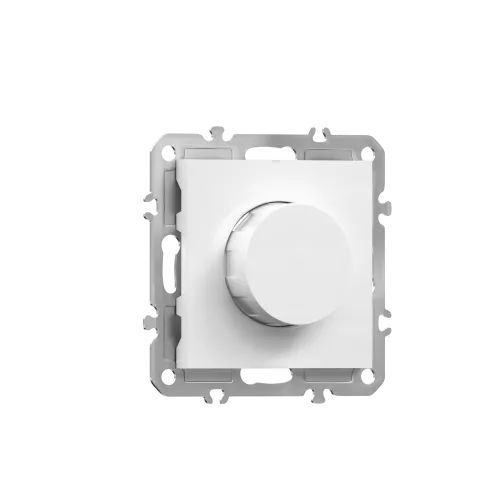 Светорегулятор поворотный Triac LED 100Вт, активная нагрузка 300Вт, цвет глянцевый белый, серия A07 Donel