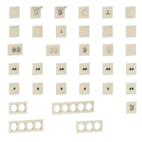 Рамка Wave 1-я, цвет матовый кремовый, серия A07 Donel