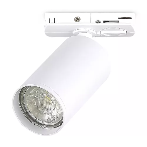 Светильник для однофазного шинопровода под LED-лампу с цоколем GU10, D52хH90мм, поворотный, IP20, без лампы, цвет - белый