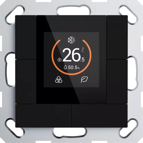 KNX многофункциональный термостат 55х55мм, цвет черный