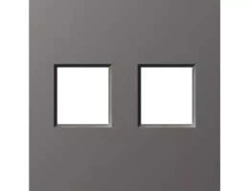 Накладка на 2 выхода для розеток RJ11, RJ45 и TV/SAT, цвет матовый титан, серия A07 Donel
