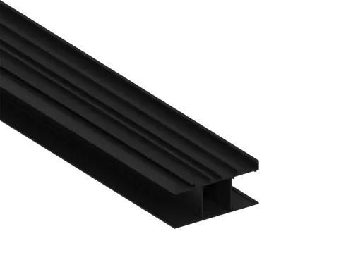 Накладной двусторонний алюминиевый профиль, сечение 42,3х90мм, длина 2 метра, цвет черный