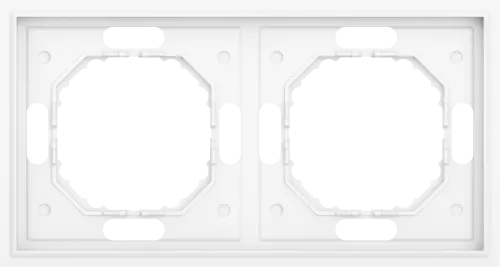 Рамка Podium 2-я, цвет глянцевый белый, серия S08 Donel