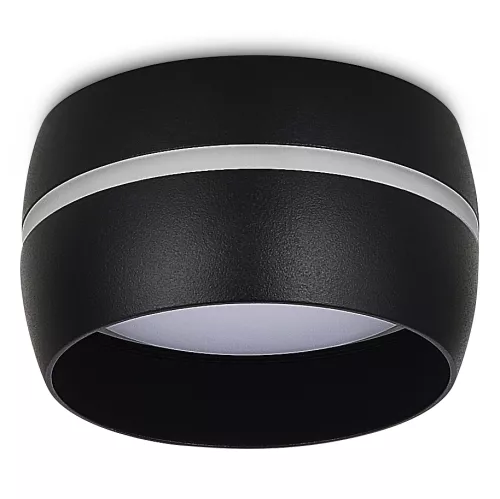 Светильник накладной под LED-лампу с цоколем GX53 D90xH50мм IP20, черный, без лампы