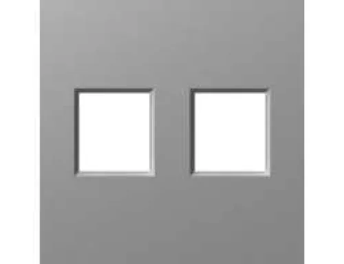 Накладка на 2 выхода для розеток RJ11, RJ45 и TV/SAT, цвет сталь, серия A07 Donel