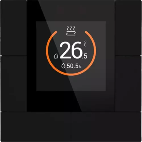 KNX многофункциональный термостат 55х55мм, цвет черный