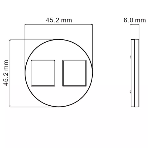 Накладка 2-я для розеток RJ45,TV,SAT, матовый кашемир, серия D16