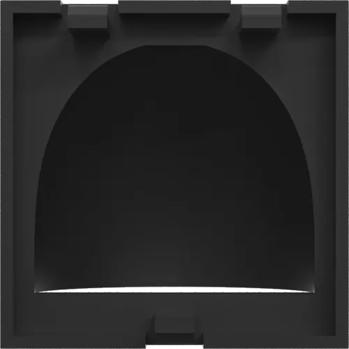 Кабельный вывод, 2 модуля, 45х45мм, цвет чёрный