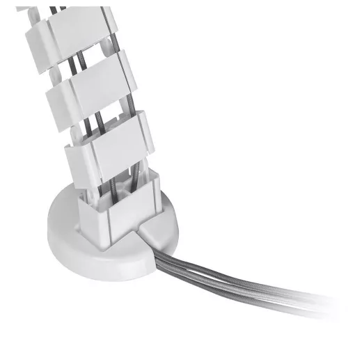 Пластиковый органайзер вертикальный SquareDesign для декоративной укладки проводов, длина 0,792 метра, цвет белый