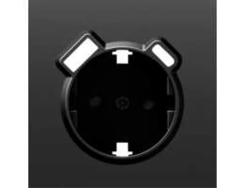 Накладка для розетки Schuko с зарядным устройством USB A+C, со шторками 16A 250В, черный графит, серия S08