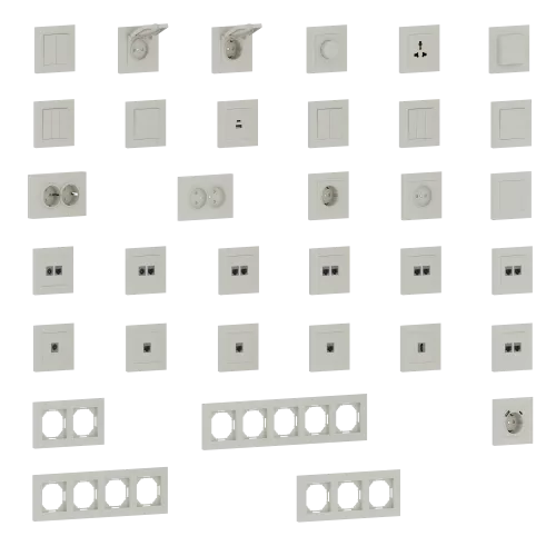 Рамка 3-я, цвет матовый кашемир, серия A07 Donel