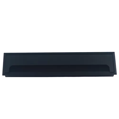 Кабельный вывод для установки в столешницу, размер 350х80 мм, цвет черный