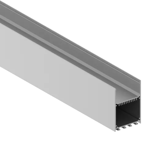 Накладной/подвесной алюминиевый профиль, сечение 50х73,5мм, длина 3 метра, цвет анодированный алюминий