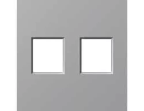 Накладка на 2 выхода для розеток RJ11, RJ45 и TV/SAT, цвет матовый серый, серия A07 Donel