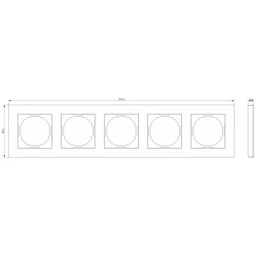 Рамка 5-я, цвет матовый титан, серия A07 Donel
