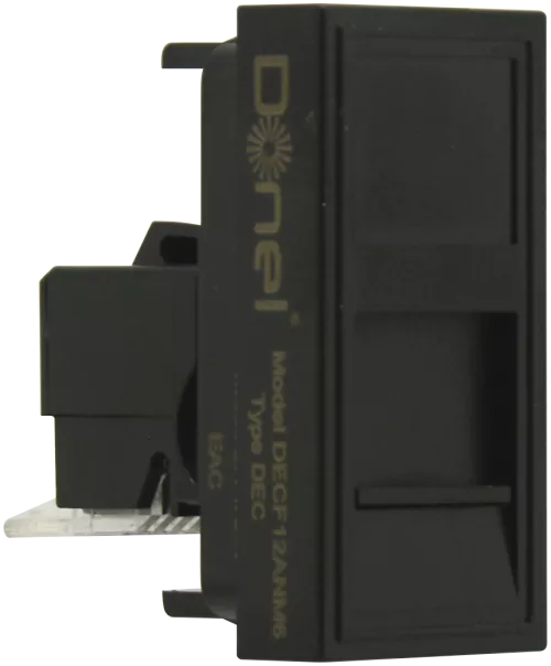 Розетка компьютерная RJ45 кат.6 UTP, 1 модуль, 22,5х45мм, цвет черный матовый