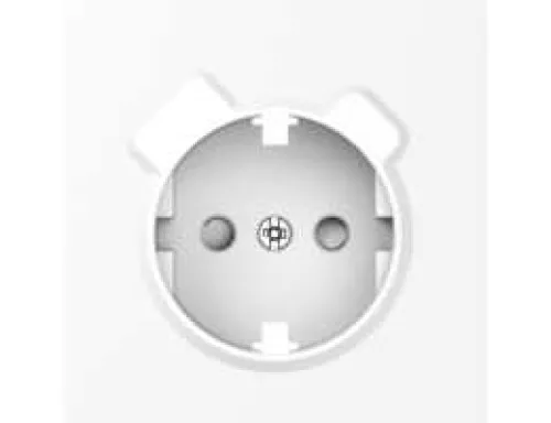 Накладка для розетки Schuko с зарядным устройством USB A+C, со шторками 16A 250В, глянцевый белый, серия S08
