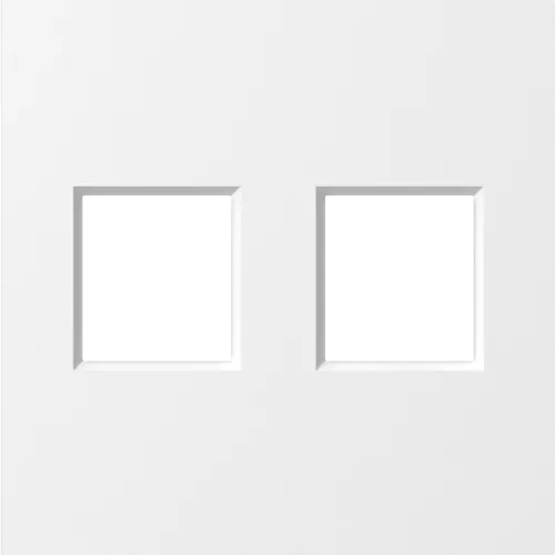 Накладка на 2 выхода для розеток RJ11, RJ45 и TV/SAT, цвет матовый белый, серия A07 Donel